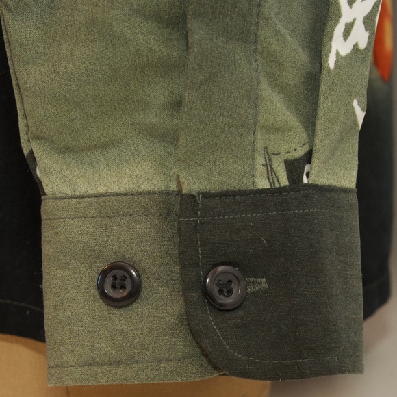 Vintage Japanese Manga Shirt Samurai 90s Button Up - Picture 6 of 8